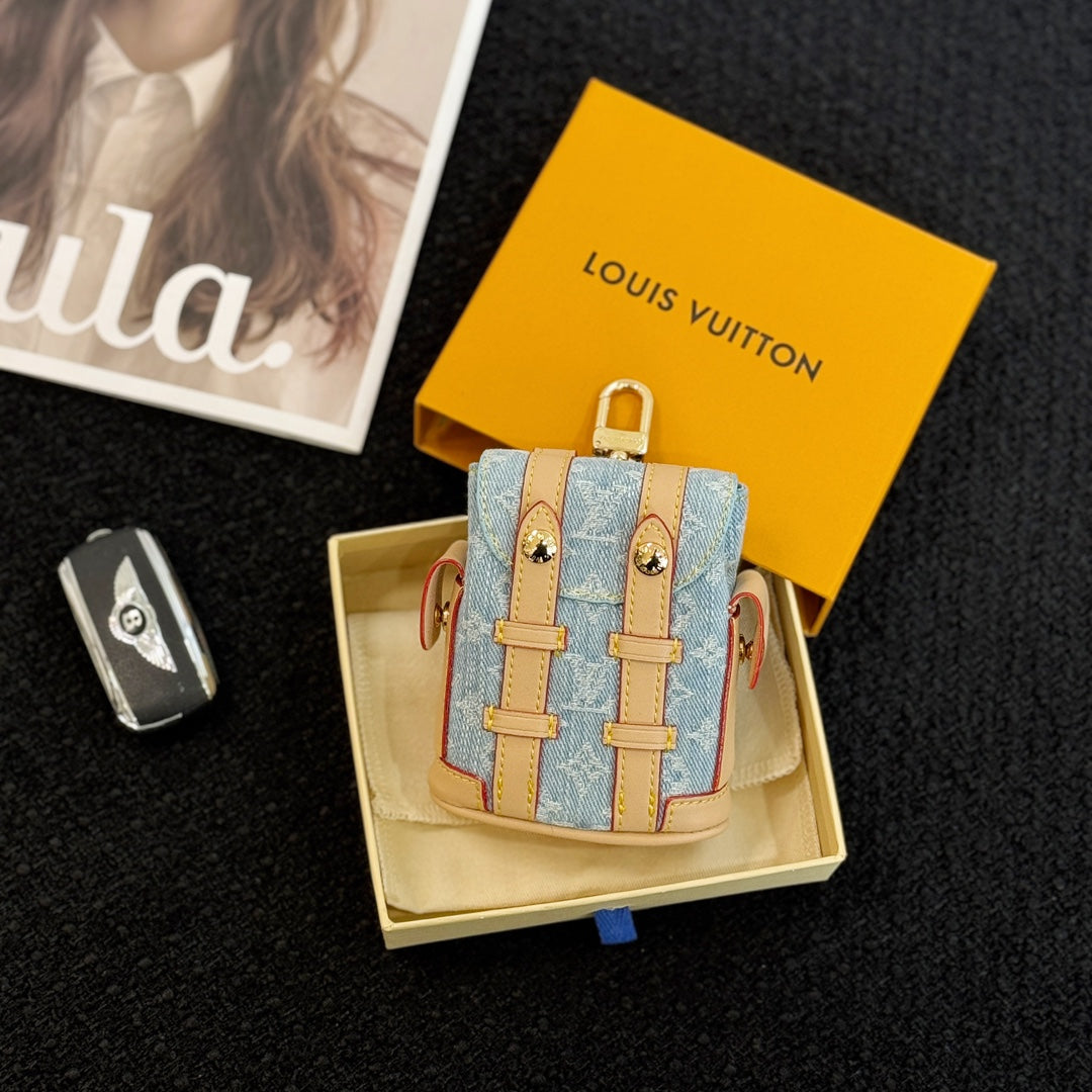 Mini Christopher Backpack Bag Charm Monogram Eclipse