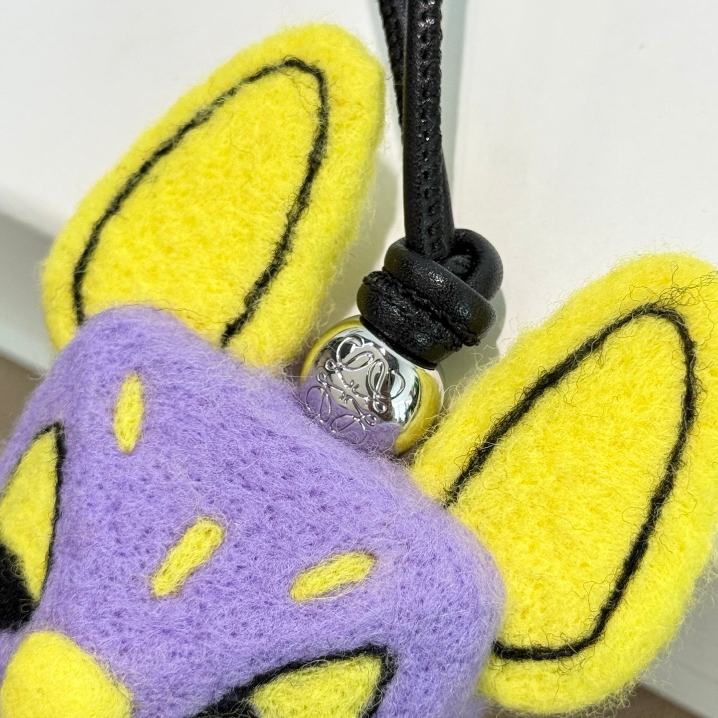Futurist Cat Felt Bag Charm