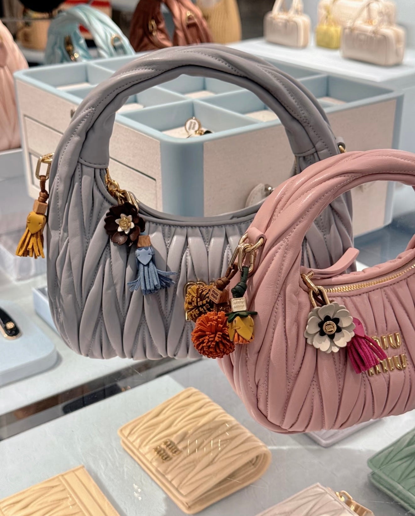 Leather Pom-Pom Bag Charm