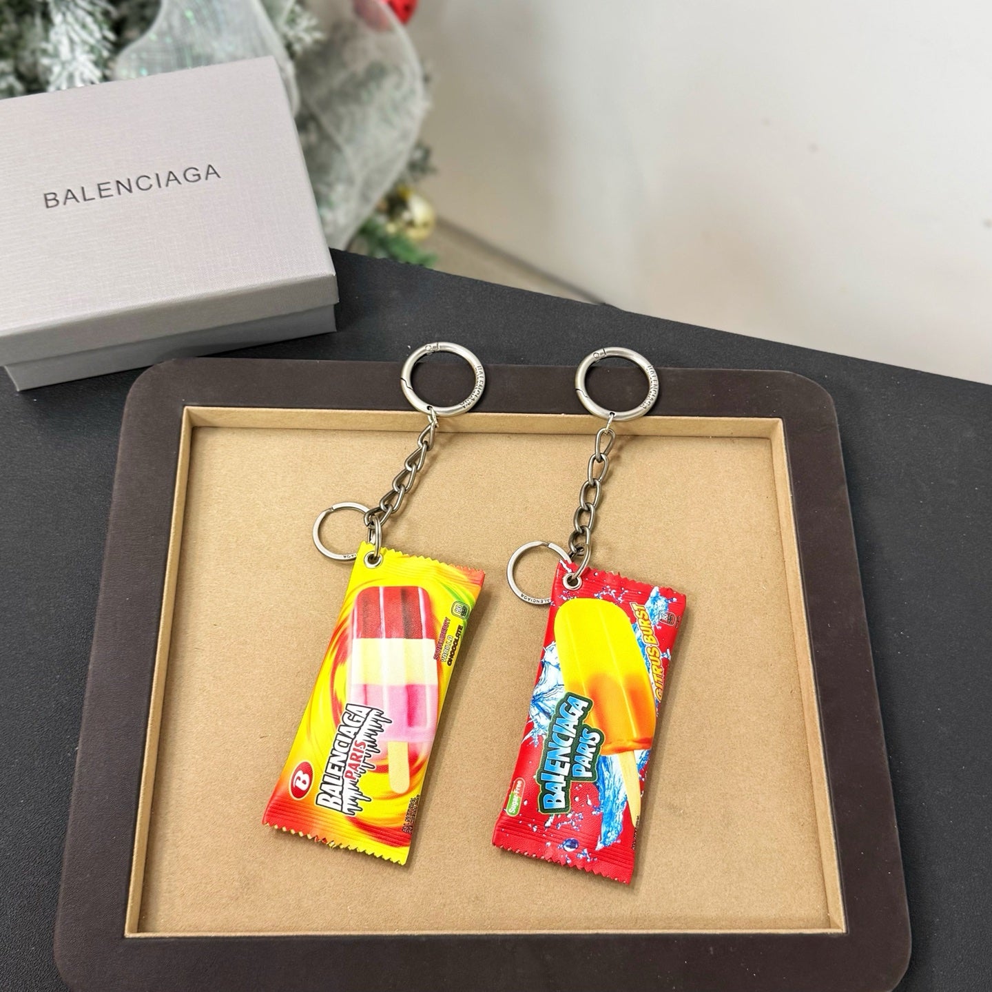 Men's Keychain/charm Snack Pouch in Red