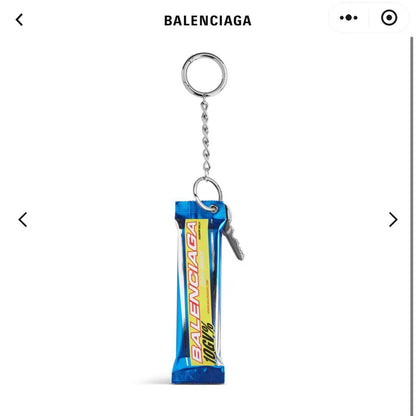 Snack Charm / Keychain in Red "10GV%" Sweet Treat Artwork