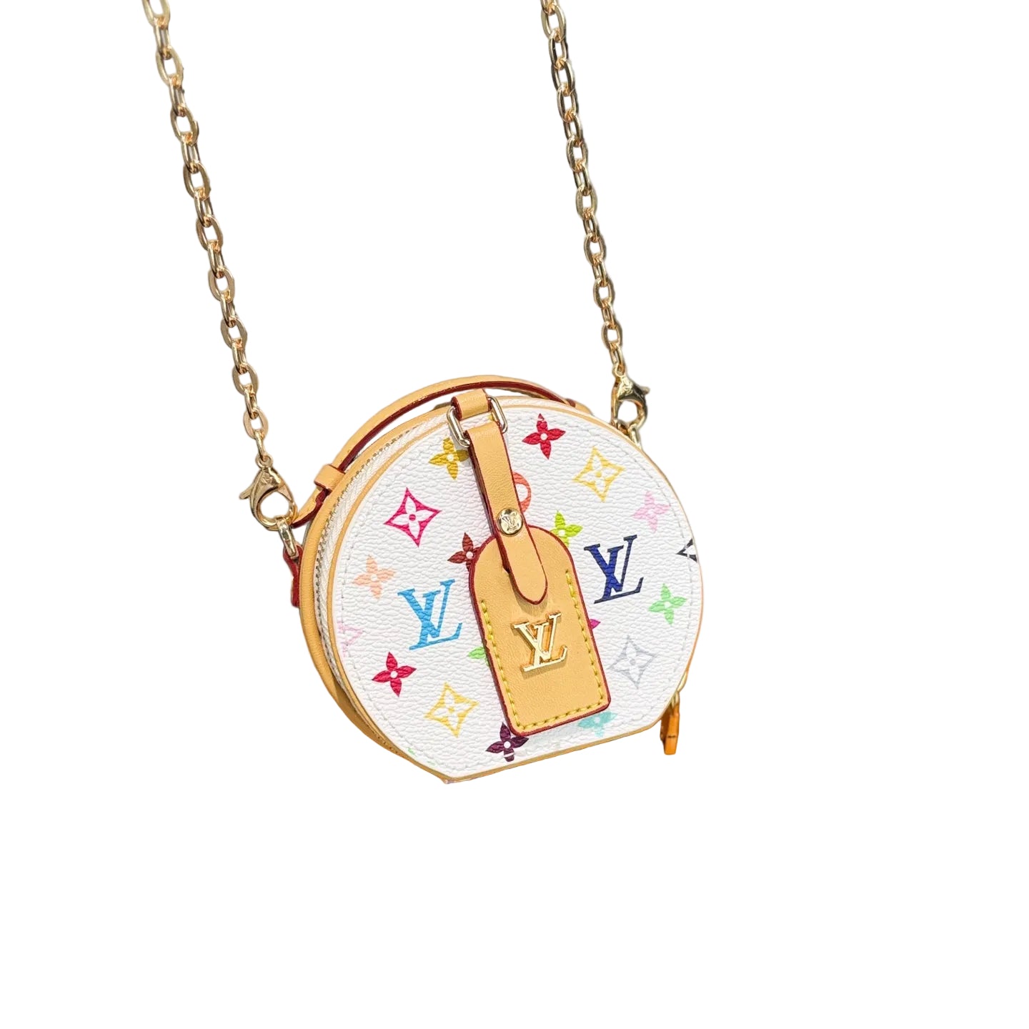 Bijou de sac Mini Boîte Chapeau Monogram Multicolore White