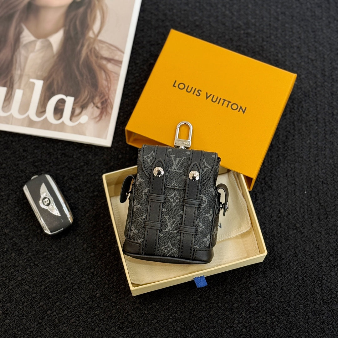 Mini Christopher Backpack Bag Charm Monogram Eclipse