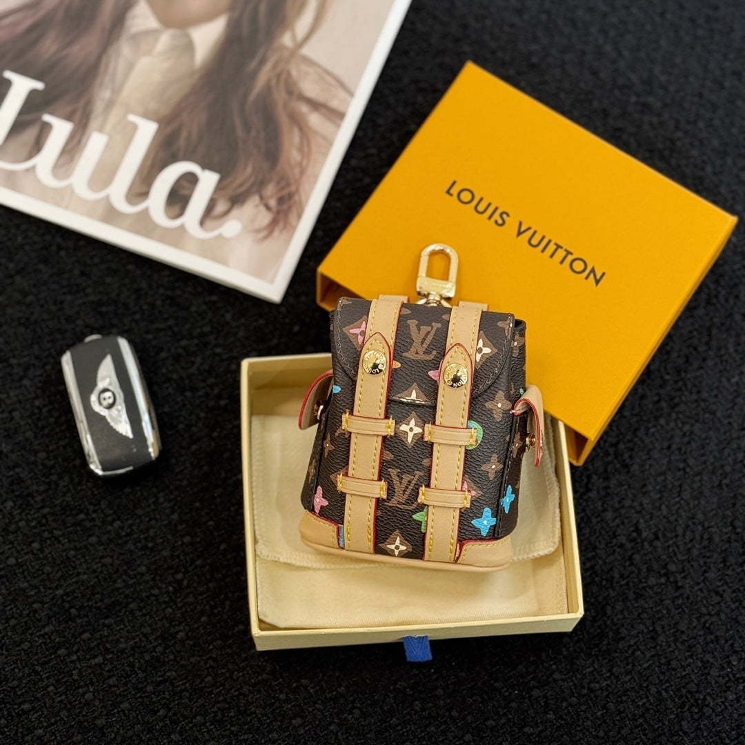 Mini Christopher Backpack Bag Charm Monogram Eclipse