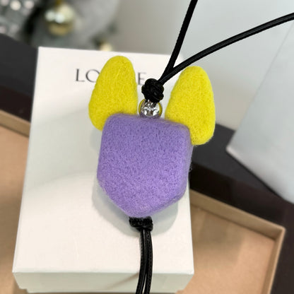Futurist Cat Felt Bag Charm