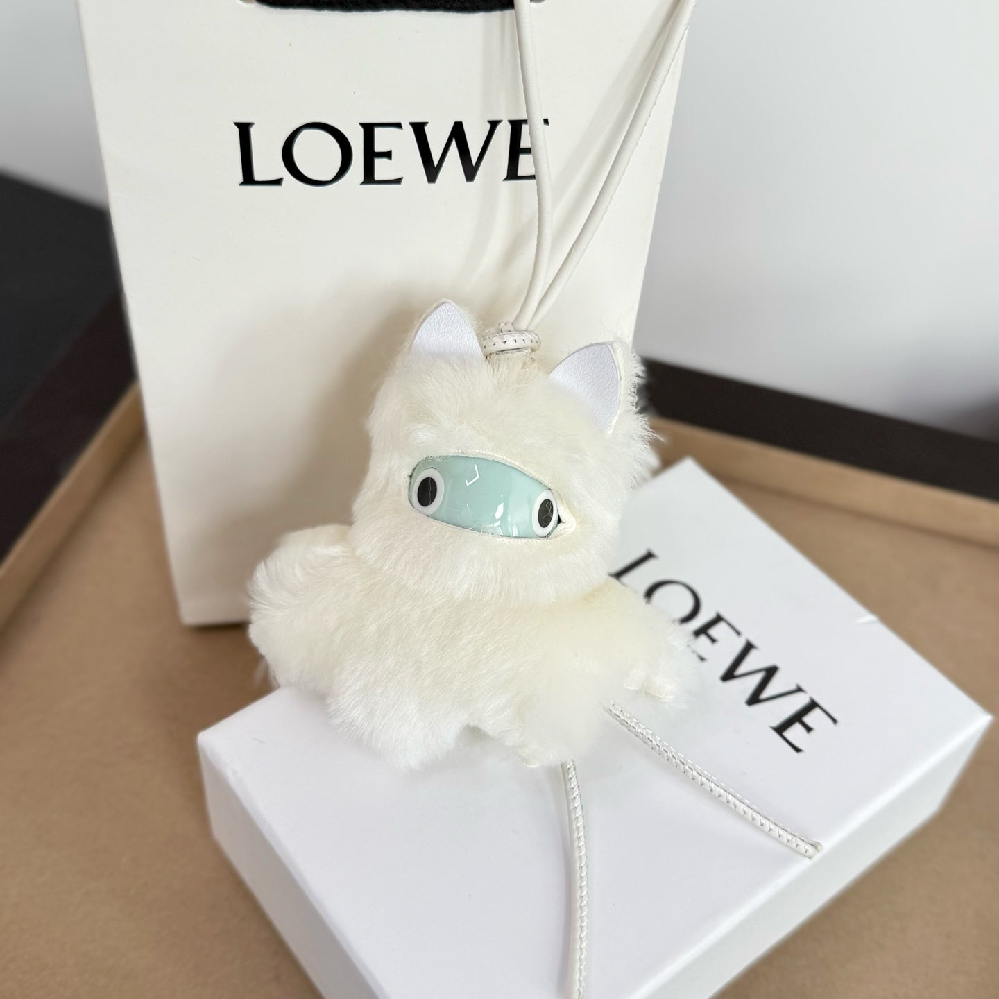 Shearling Snow Bunny Charm