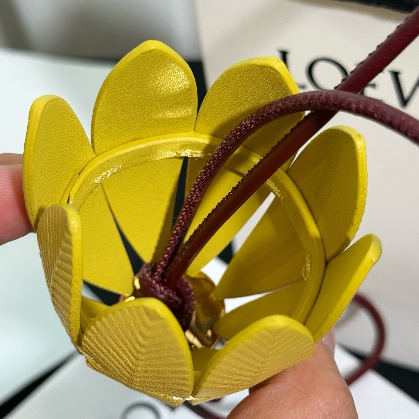 Badminton charm in classic calfskin