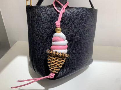 Ice cream charm in classic calfskin