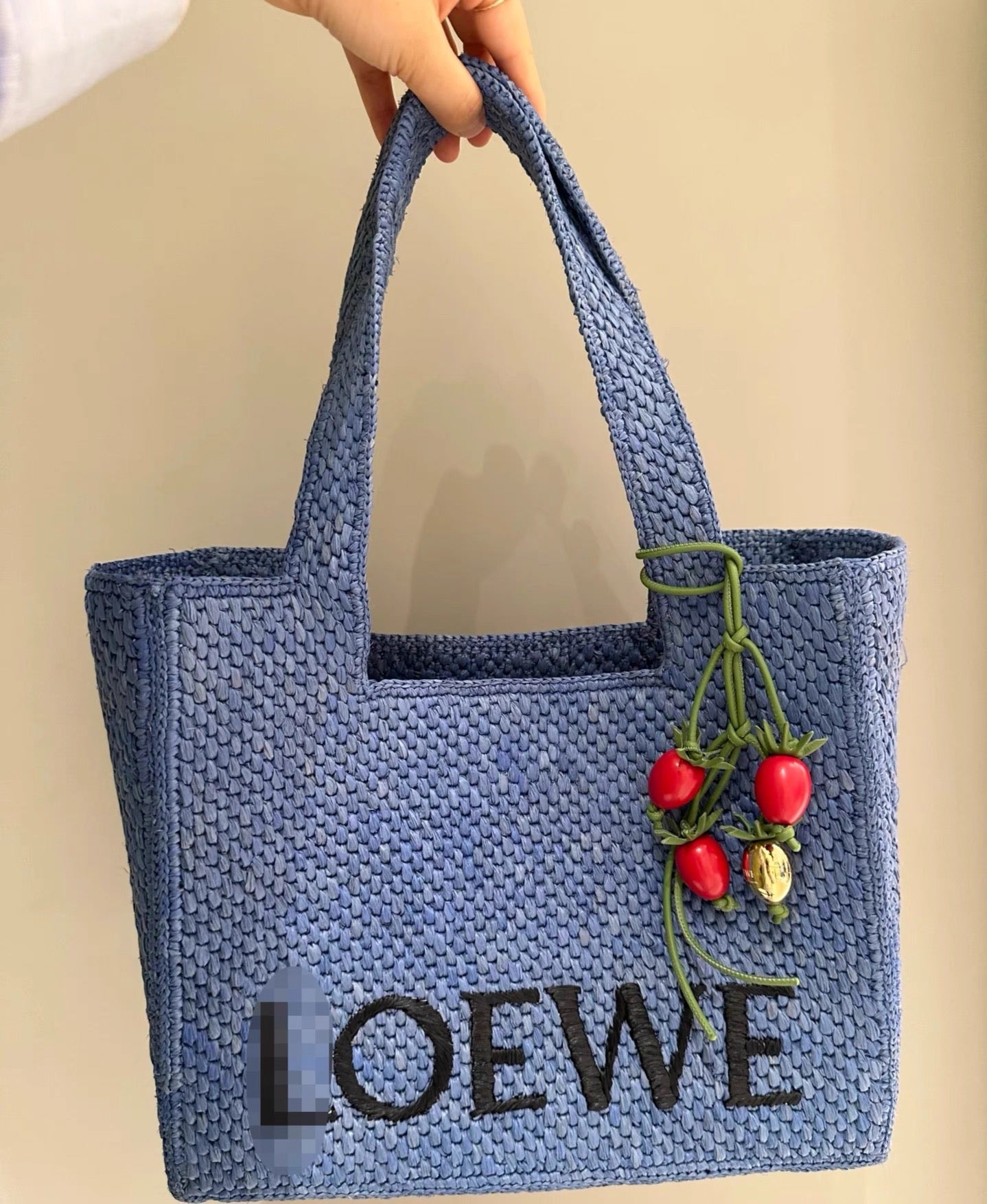 Tomato vine charm in classic calfskin