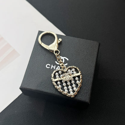 Heart Abacus Pearl Bag Charm