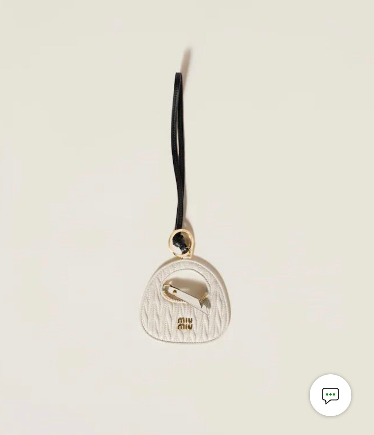 Wander Matelassé Mini Hobo Bag Charm / Leather Trick Keychain