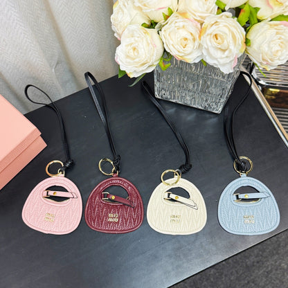 Wander Matelassé Mini Hobo Bag Charm / Leather Trick Keychain