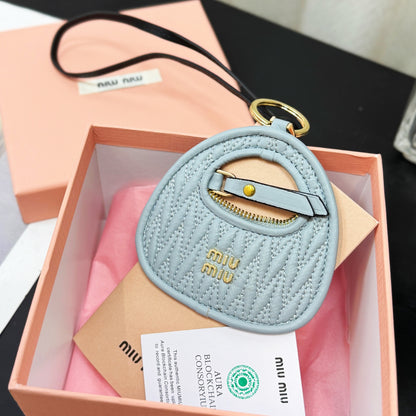 Wander Matelassé Mini Hobo Bag Charm / Leather Trick Keychain