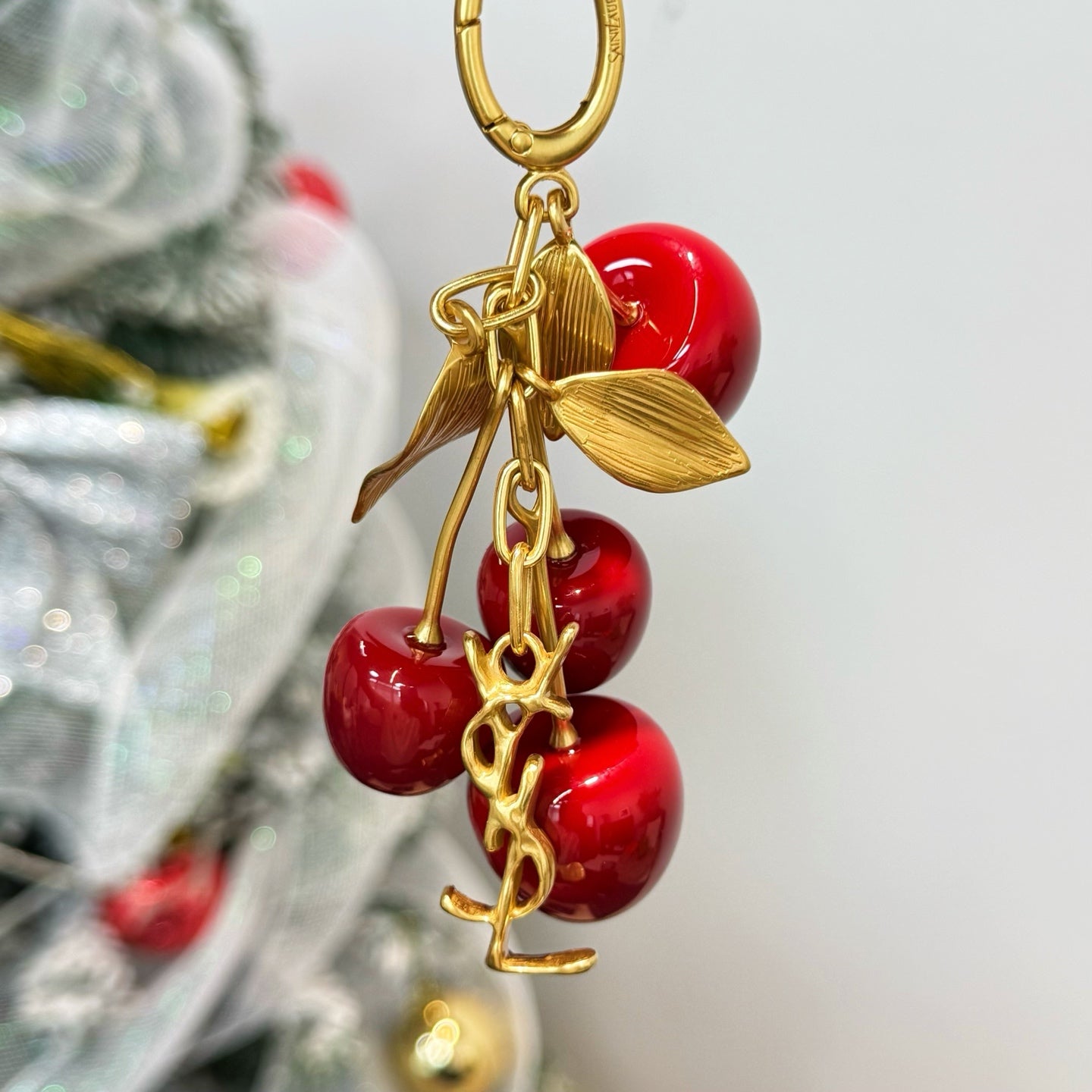 Cherry Charm Keychain