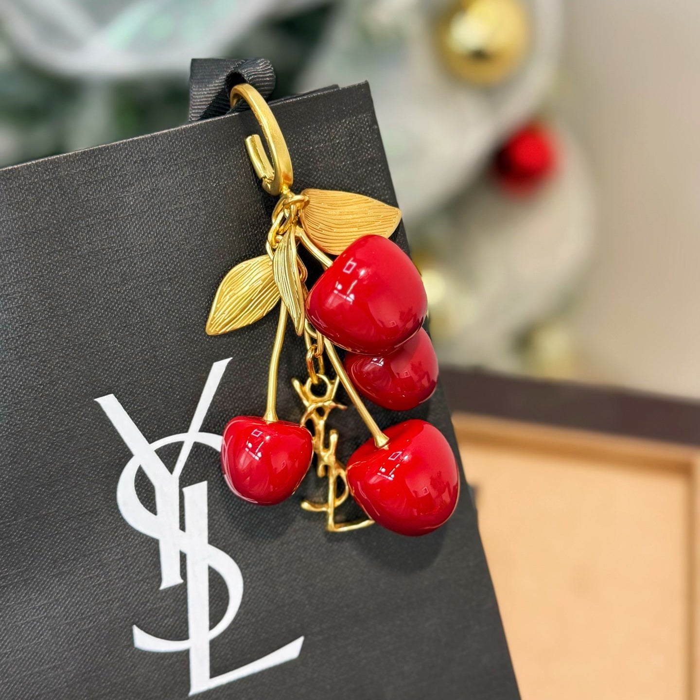 Cherry Charm Keychain