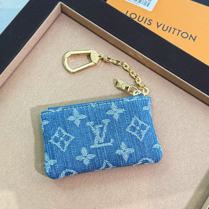 Denim Cerise Key Pouch