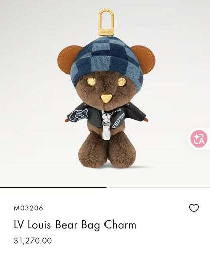 Rockabilly Bear Bag Charm