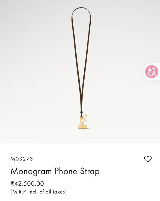 Monogram Phone Strap