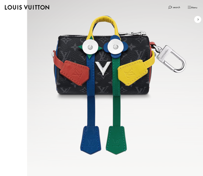 Key holder and ornament for decorating the Mister Keepall bag