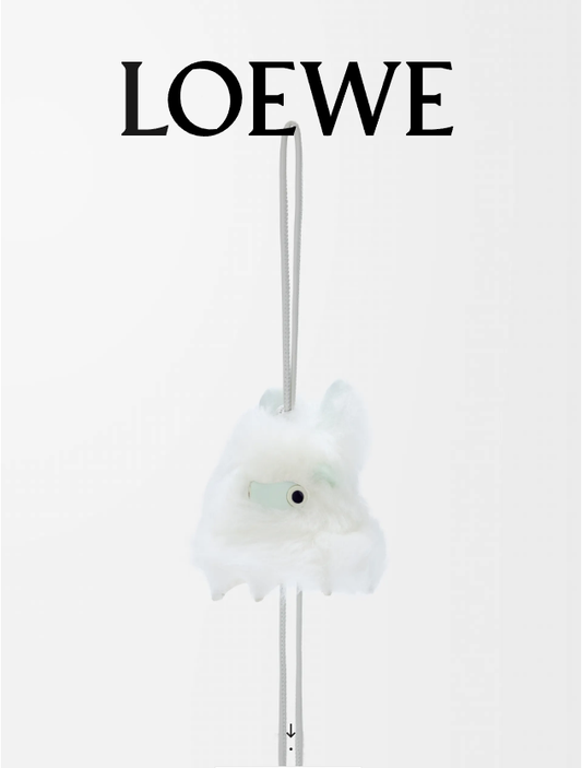 Shearling Snow Bunny Charm