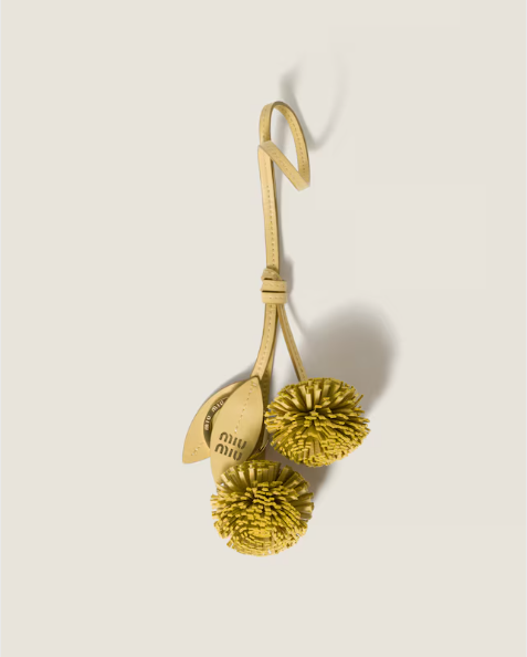 Leather Pom-Pom Bag Charm