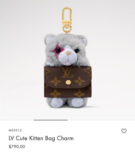 Cute Kitten Bag Charm