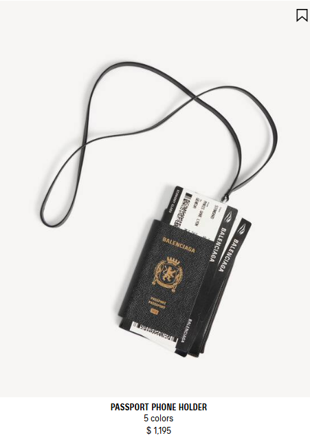 Passport Phone Holder in Black
