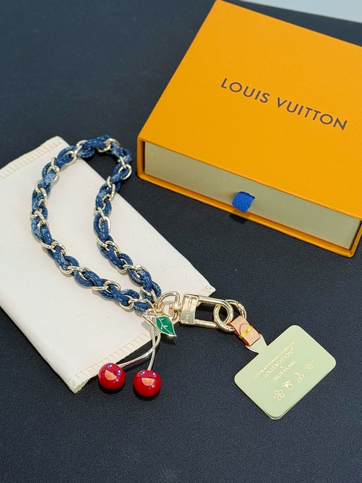 Denim Cerise Phone Holder